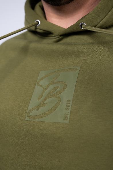 Script Hoodie Olive