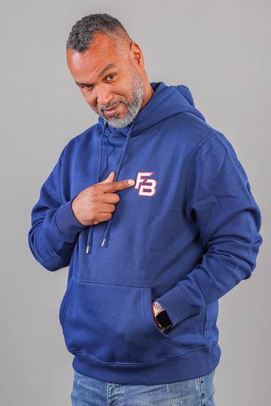 FB Patch Hoodie Royal/Rot