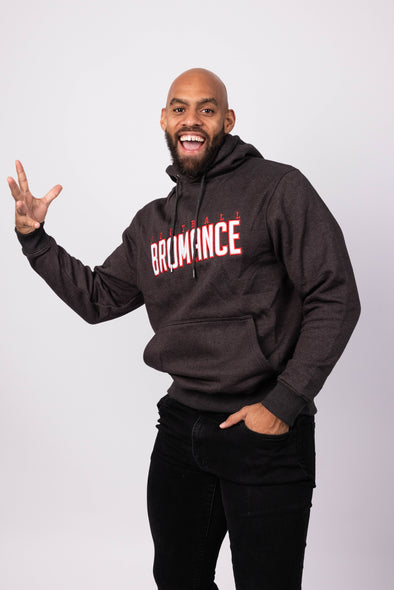 Main Logo Hoodie Charcoal/Rot