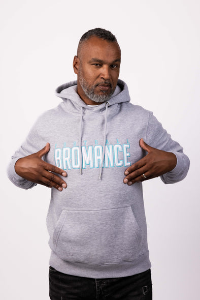 Main Logo Hoodie Heather Grey/Hellblau