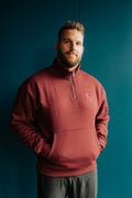 FB 1/4 Zip Bordeaux