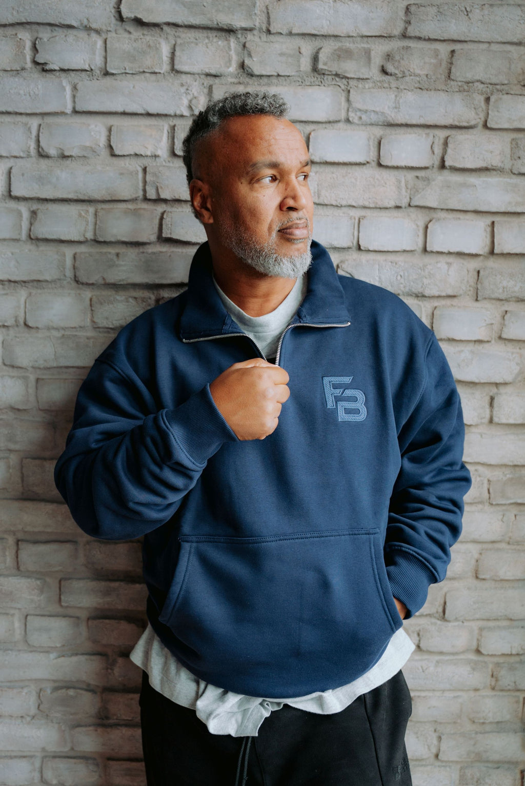 FB 1/4 Zip Navy
