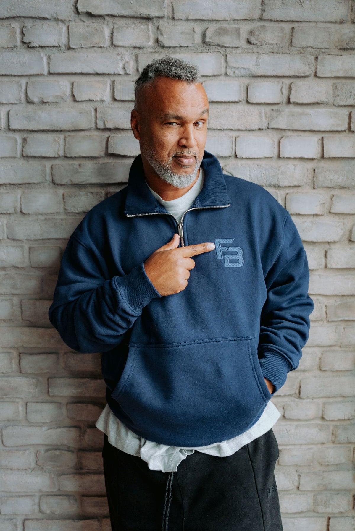 FB 1/4 Zip Navy