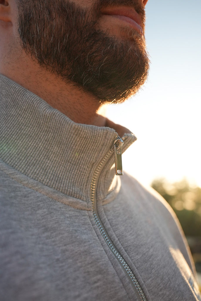 FB 1/4 Zip grau