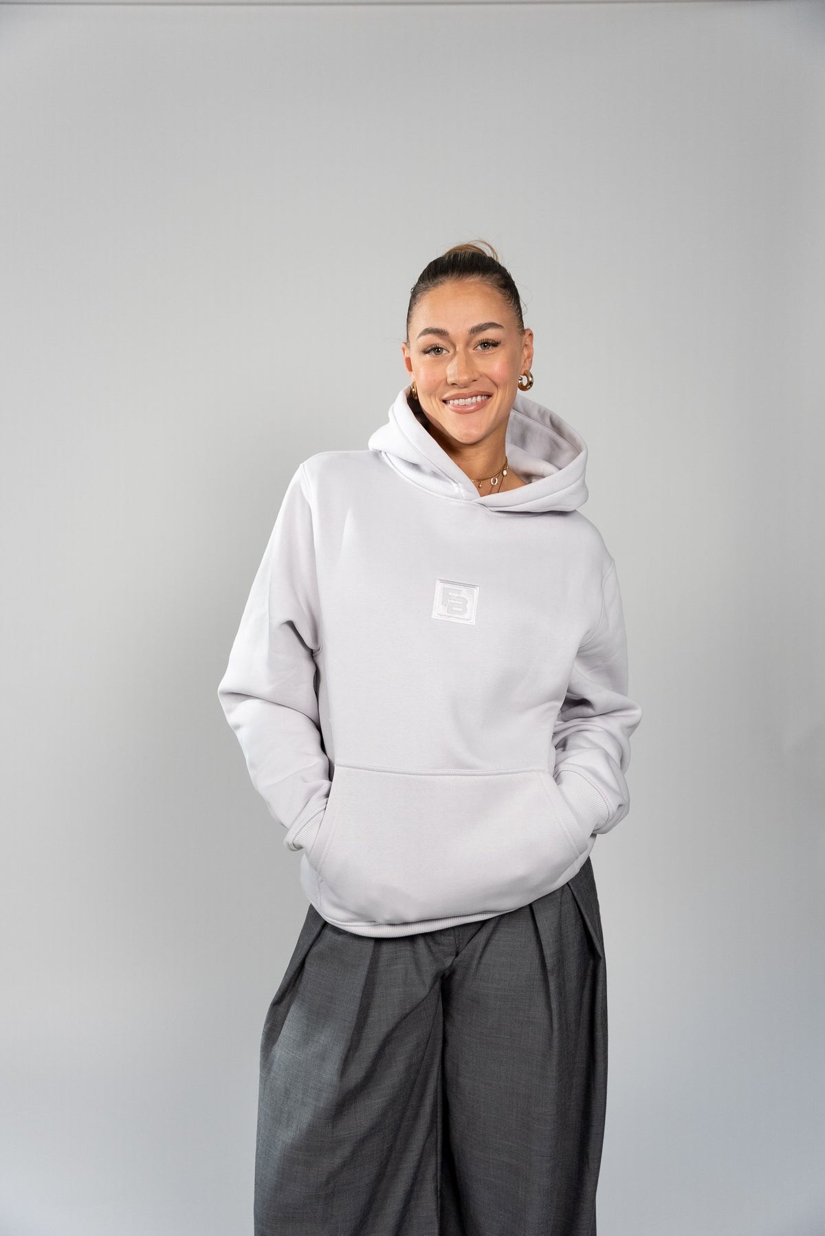 Hoodie Silbergrau