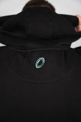 HD-Print Hoodie Schwarz