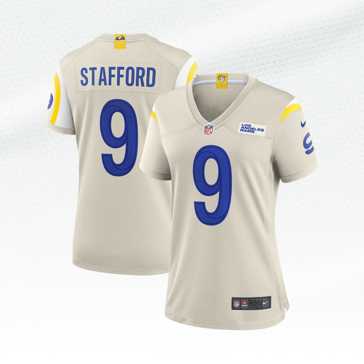 Matthew Stafford #9 Los Angeles Rams Nike Game Road NFL Trikot