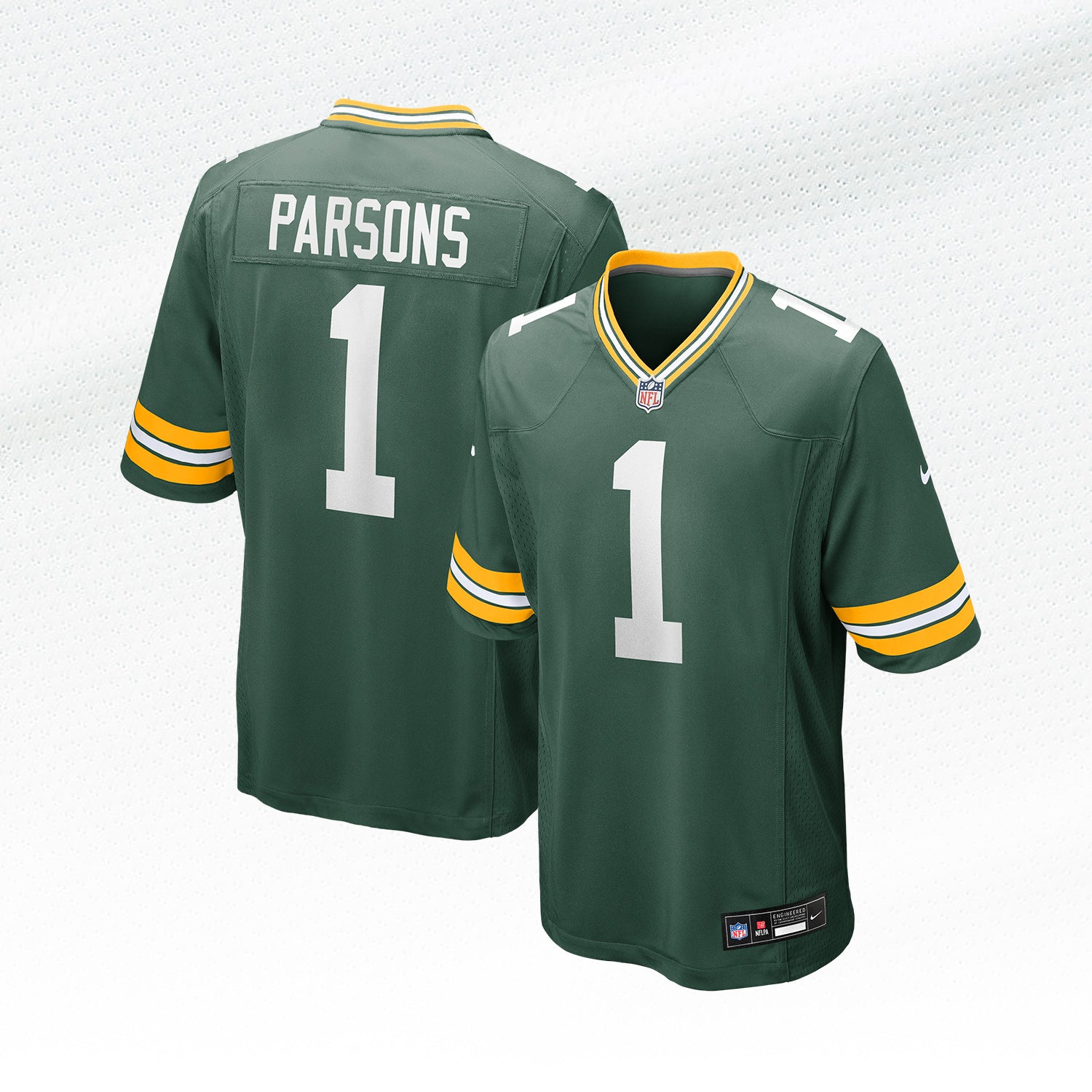 Micah Parsons #1 Green Bay Packers Nike Game Team Color NFL Trikot